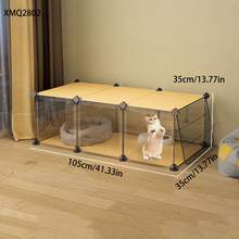 多层猫笼带猫砂盆，大型室内猫屋带攀爬架，猫别墅 - 彩色 - 查看 3