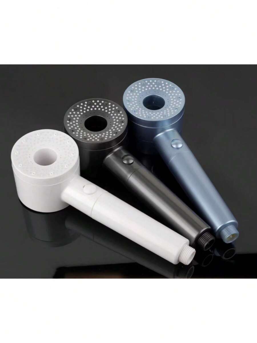 1 cái/Đầu vòi hoa sen áp suất cao lọc rỗng, Đầu vòi hoa sen tăng áp siêu mạnh, Lưu lượng nước lớn với nút dừng nước một phím, Đầu vòi hoa sen phun cầm tay (Hình dạng lỗ phun ngẫu nhiên) - Nhiều màu - Xem 1