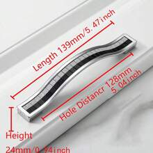Fanruier 5pcs Elegant Rhinestone Crystal Drawer Handles - European Style Aluminum Alloy, Perfect For Kitchen Cabinets & Cupboards - Multicolor - View 11