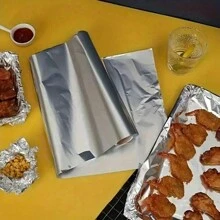 1 Roll, Multi-Purpose Food Packaging & Grilling Foil, Thick BBQ Aluminum Foil, Air Fryer Liner, Oven Baking Foil, Baking Tool Parchment Paper