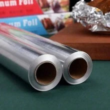 1 Roll, Multi-Purpose Food Packaging & Grilling Foil, Thick BBQ Aluminum Foil, Air Fryer Liner, Oven Baking Foil, Baking Tool Parchment Paper