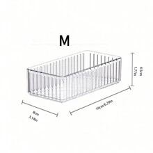 1 caixa organizadora de gaveta de mesa, recipiente deslizante para armazenamento de maquiagem, organizador de penteadeira transparente, empilhável, vários tamanhos, organizador de mesa, livremente combinável, para casa, sala, estudo, decoração, outono, feriado, quarto, presente de Halloween, presente de Natal
