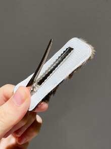 8 件/16 件套装优雅豹纹毛绒发夹，适合情人节日常使用 - 查看 8