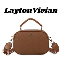 LaytonVivian Prestige Edition Elegant Women's Bag: Chinese Style, Multiple Compartments, Two Large Dividers With Reinforced Handle, Perfect For A Sophisticated And Versatile Look. - màu nâu - Xem 1