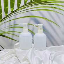 2 个 250 毫升透明瓶，适用于洗发水、润肤露、护发素补充装 回到学校 - 白色 - 查看 3