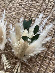 1/3/4/6/8/10/12 piezas Ramo de flores secas en miniatura, adecuado para decoración de escritorio en el hogar, decoración de pasteles para fiestas, botonadura para el novio y el padrino, decoración de boda estilo bohemio y vintage, regalos para novias en cumpleaños y graduación, decoración de otoño