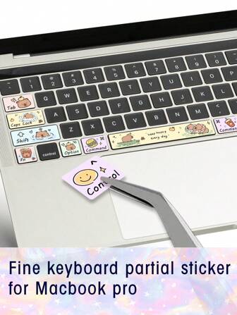 1 Set Of Dreamy Pink And Purple - Cute Cartoon Astronaut Pattern, Suitable For Pro13.3 Inch Partial Keyboard Stickers, PVC Material To Play The Role Of Beautifying The Laptop Keyboard Anti-Scratch, Namely Peel And Stick 4.72*4.01inch