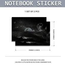 1 Set DIY de pegatinas protectoras a prueba de arañazos y sin residuos con patrón impreso, compatible con portátiles de Apple, Asus, Acer, Compaq de 15.6" a 16" y menos - Multicolor - Ver 7