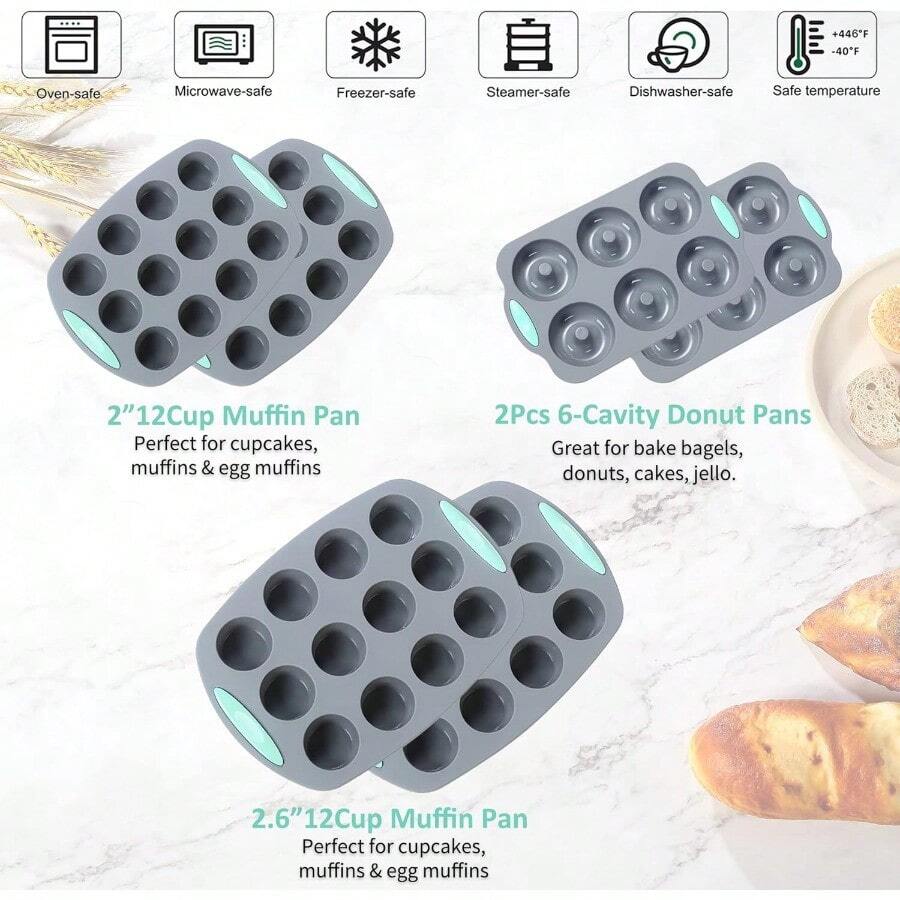 To Encounter 30 In 1 Silicone Baking Set 10 Silicone Baking Cake Pan