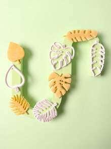 4pcs Tropical Leaf Shaped Baking Molds, Realistic Simulation Baking Tools Kitchen Cookware Set - White - View 10