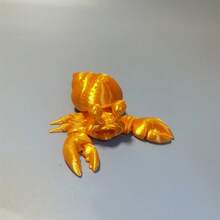 1 件充满活力的 3D 印花寄居蟹雕像 - 非常适合家庭和办公室装饰，是动漫迷的理想礼物 - 彩色 - 查看 5