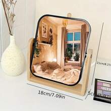 Round Mirror With YEAKE Natural Bamboo Stand, 8 Inch 1X/3X Magnifying Double-Sided 360 Degree Rotating Magnifying Glass, Portable Tabletop Bathroom Shaving And Makeup Mirror - Multicolor - View 13