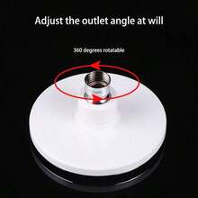 学校淋浴喷头，宿舍、酒店、浴室用塑料淋浴喷头，高流量，不锈钢淋浴喷头支架，三向分流器，可调节淋浴臂，淋浴支架 - 彩色 - 查看 4