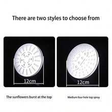 学校淋浴喷头，宿舍、酒店、浴室用塑料淋浴喷头，高流量，不锈钢淋浴喷头支架，三向分流器，可调节淋浴臂，淋浴支架 - 彩色 - 查看 3