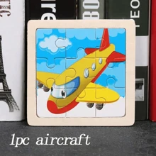 5 pièces puzzle éducatif en bois pour enfants, puzzle de reconnaissance de dessins animés d'animaux et de véhicules, style aléatoire envoyé