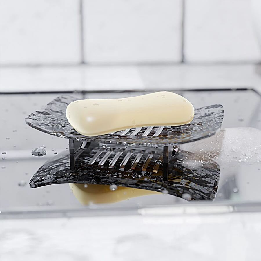1pc Luxury Soap Dish For Draining Water & Keep The Bathroom Countertop Clean, Soap Holder Suitable For Bathroom And Kitchen Home Bathroom Decor Fall Decor Back To School