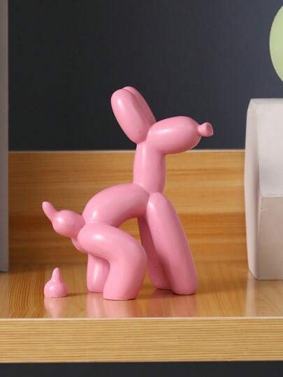 1pc Resin Lightweight Luxury Cute Balloon Dog Figurine Decor, Home Decoration For Living Room, Bedroom, Study, Wedding Party, Holiday Atmosphere, Valentine, Wedding Gift, Best Holiday Gift, Showcase Display Valentine's Day Birthday Gifts Graduation