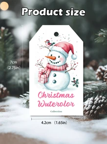9/18/36pc Gepersonaliseerde Roze Winter Kerst Cadeau Labels, Gepersonaliseerde Tekst Vakantie Labels En Cadeau Zak Labels, Kerstman, Kerst Sneeuwman, Kerstboom Patroon Ontwerp, Kerstboom Labels