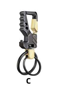 2 Packs Keychain EDC Keychain Keychain Bottle Opener Automatic Car Keychain Tactical Carabiner Keychain With Clip For Men Women Car Accessories Bag Charm School Cute Goth Y2k Christmas Gift Ideas - Multicolor - View 8