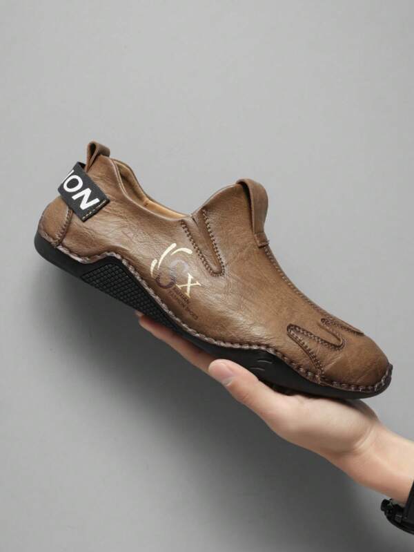Men's Casual Slip-On Soft Bottom Loafers, Moccasin Style, British Slouchy Chunky Sneakers