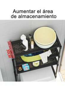 01 Mueble Organizador Baño Rack Estante Sanitario Taza Repisa