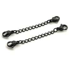 5pcs 5/8/10/13/15cm Length Stainless Steel Extension Chains Gold Links Black Color Rose Gold Extended Chain For Jewelry Making Chain Lobster Clasps Connector DIY Bracelet Necklace Maker - Lobster Clasp Extender Chain - View 24