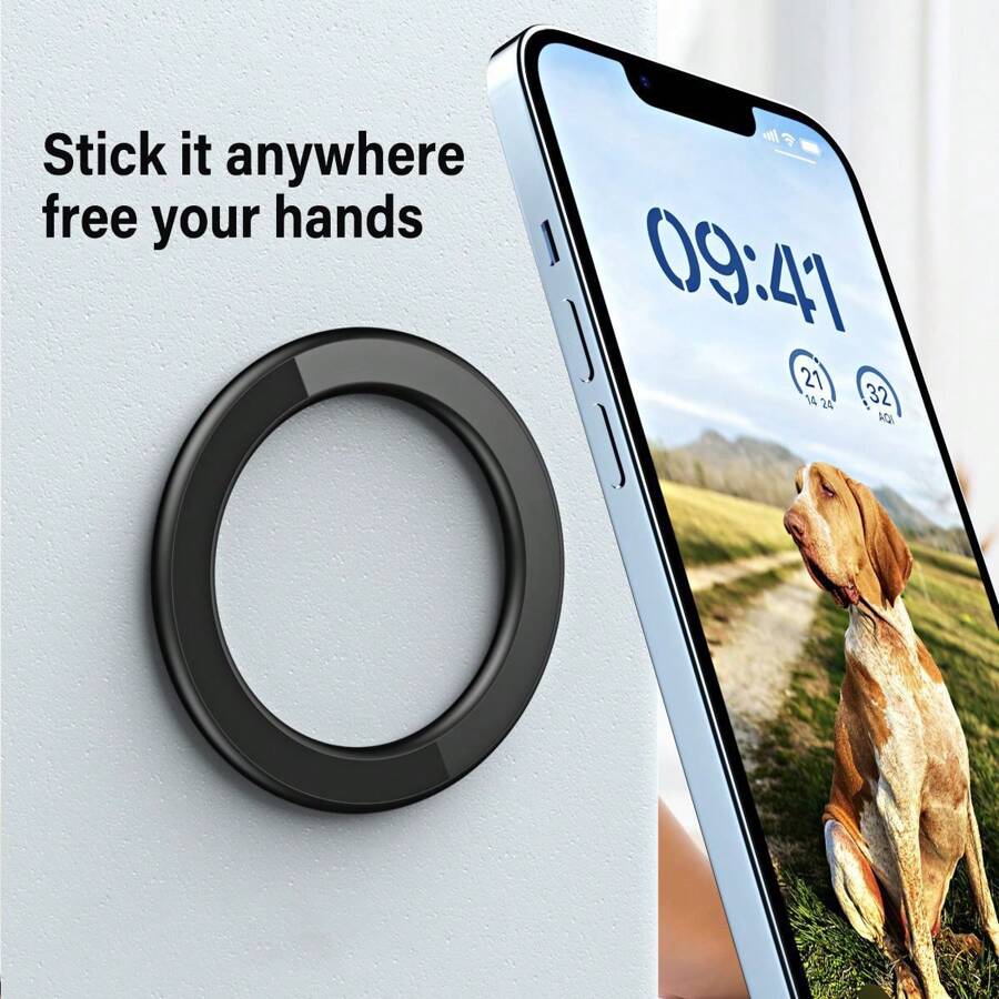 1 Giá đỡ điện thoại gắn tường từ tính, phù hợp với Magsafe có vòng từ tính - Nhiều màu - Xem 1