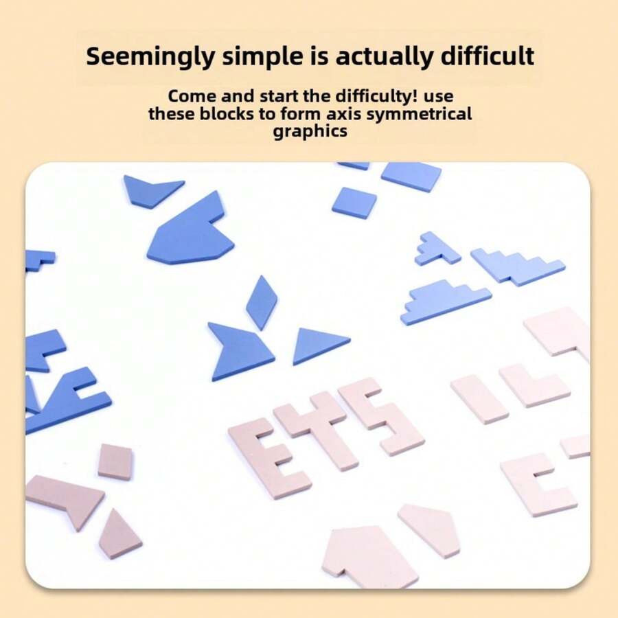 Wooden Puzzle Burning Brain Symmetrical Puzzle Children Students Spatial Imagination Cultivation Benefit Intellectual Thinking Training Toys