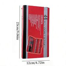 46pcs Upgraded Industrial Portable Socket Wrench Set, Multi-Function Ratchet Torque Wrench And Screwdriver With Tool Storage Box, Suitable For High-End Professional Tool Kit, Such As Car, Bicycle And Motorcycle Repair, Industrial Maintenance, Mechanical Repair, Etc. - Multicolor - View 5