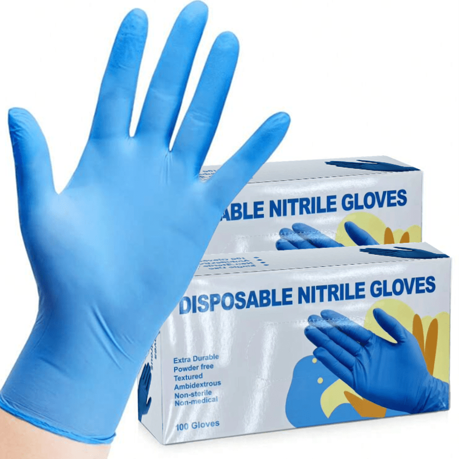 20/50/100 Peças, Luvas Descartáveis de Nitrila, Luvas de Limpeza