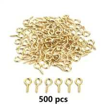 100/300/500/1000/2000 piezas Agujas de ojo mini multicolor, agujas de ojo, ganchos, ojetes, tornillos metálicos roscados, conectores de colgantes de joyería, suministros para hacer joyería DIY, 10mm/0.39 pulgadas
