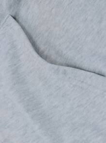 Men 2pcs Set New Contrast Color Raglan Sleeve Hooded Sweatshirt & Elastic Waist Drawstring Pocket Casual Outdoor Sports Travel Pants, 2 Pieces, Fall Clothes - Grey - View 6