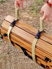 Snap Buckle Outdoor Camping Luggage Tie Down Strap Travel Suitcase Organizer Packing Belt Cargo Fixed Tighten Binding Rope Winter - Khaki - View 2