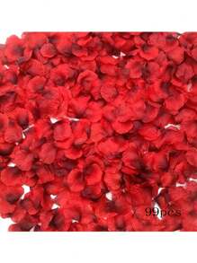 99/500/1000PCS Rose Petals Fake Rose Petals For Romantic Nights, Wedding Flower Decorations, Parties, Events