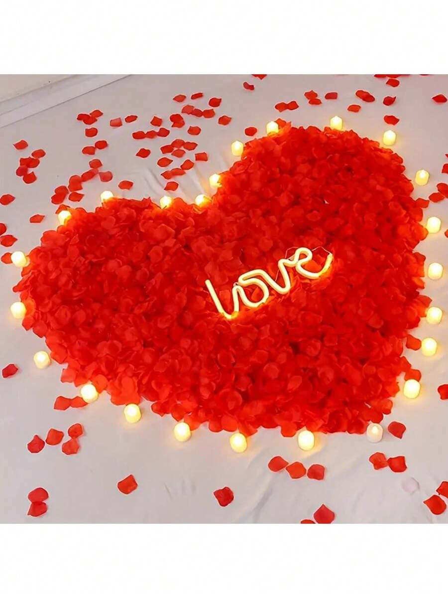 99/500/1000PCS Rose Petals Fake Rose Petals For Romantic Nights, Wedding Flower Decorations, Parties, Events