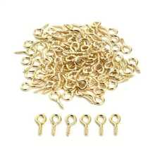 100/300/500/1000/2000 piezas Agujas de ojo mini multicolor, agujas de ojo, ganchos, ojetes, tornillos metálicos roscados, conectores de colgantes de joyería, suministros para hacer joyería DIY, 10mm/0.39 pulgadas