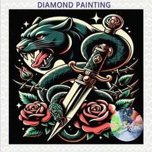 Bộ tranh kim cương nghệ thuật 5D DIY Dark Series, tranh kim cương đầy đủ với nghệ thuật kim cương, và ý tưởng quà tặng độc đáo cho bạn bè và gia đình - Nhiều màu - Xem 16