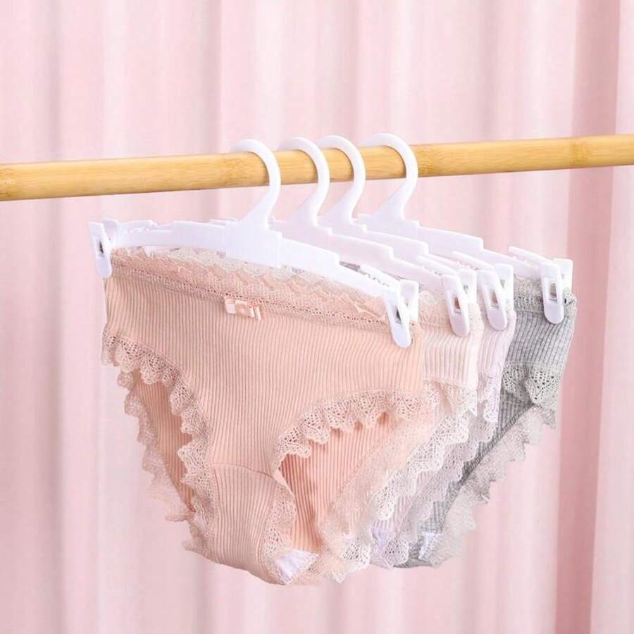 10pcs Lingerie Hangers For Men And Women, Underwear Display Holder Clips, Home Laundry Drying Rack
