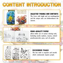 Flower World Series Adult Coloring Book For Women - With 32 Pages Flowers Pattern , Adult Color Book For Easy , Funny , Stress Relief , Relaxation , Anxiety And Depression - Ideal Christmas Gift For Women Girls Back To School,Mother's Day,Mom's Gift