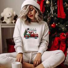 Miếng dán trang trí Giáng sinh hình con nai, ông già Noel, người tuyết, xe hơi Giáng sinh, mũ, nhựa bền có thể giặt được, chuyển nhiệt cho áo phông, áo nỉ, quần jean, ba lô, túi xách, gối và mũ bóng chày DIY - Ứng dụng dễ ủi - Nhiều màu - Xem 4