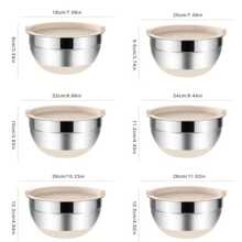 Mixing Bowls With Airtight Lids Set, SteelBowls With Grater Attachments,  Bottoms & Kitchen Gadgets Set,Great For Mixing & Serving