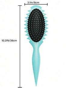 Diseñado por Candybrush Nuevo cepillo definidor de rizo 2024, cepillo para cabello rizado, cepillo para peinado con pinzas de caimán, cepillo perfilador de rizado y elevador de bordes para cabello rizado húmedo, desenredado, moldeado y definición de rizos para mujeres y hombres