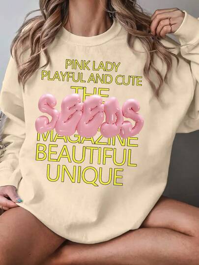 Modischer Hoodie mit Langärmeln, Alltagskleidung geeignet für Herbst und Winter Damenbekleidung