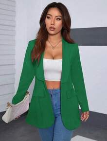 WOMEN'S BLAZER TAILORING FORMAL JACKET WOMEN'S FASHION COMFORTABLE NIGHTWEAR EVERYDAY CASUAL - Xem 2
