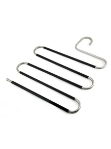 1pc 5 Tier Trouser Rack, Stainless Steel S-Shape Multi-Tier Hanger