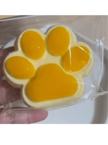 可爱的柔软猫爪 - 超柔软挤压水泥状猫爪柔软玩具，慢回弹，葡萄/橙色猫爪挤压玩具，少女礼物，小礼物，Taba 柔软，圣诞礼物，柔软，Taba 柔软，柔软，玩具 - 彩色 - 查看 3