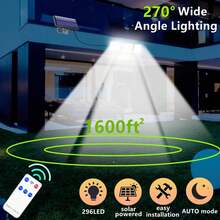 Solar Powered Outdoor Floodlight, 3500LM 296 LED 7000K Dual Motion Sensor Floodlight, All-In-One/Split Solar Outdoor Light, 4-Head IP65 Waterproof 330° Wide Illumination Angle Yard Driveway Remote Control Wall Lamp, Outdoor Garden Lighting For Pathway, Yard, Patio - Integrated 4-head Solar Light 2-pack - View 5