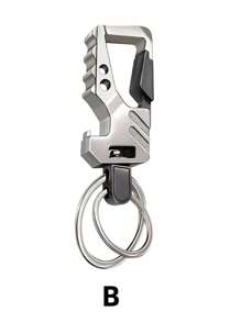 2 Packs Keychain EDC Keychain Keychain Bottle Opener Automatic Car Keychain Tactical Carabiner Keychain With Clip For Men Women Car Accessories Bag Charm School Cute Goth Y2k Christmas Gift Ideas - Multicolor - View 9