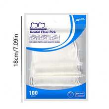 100/600支超薄顺滑一次性牙线家用包装牙签便携袋装口鼻护理工具口腔清洁 - 彩色 - 查看 5