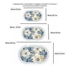 1/3 tấm thảm chống trượt thấm hút phòng tắm, thảm diatomite họa tiết hoa xanh, thảm phòng tắm họa tiết cổ điển, thảm nhà vệ sinh hình chữ U, thảm chậu rửa mặt, thảm trang trí phòng tắm dày 2,5mm thảm trang trí mùa thu phụ kiện phòng tắm trang trí lối vào trường học - Nhiều màu - Xem 13